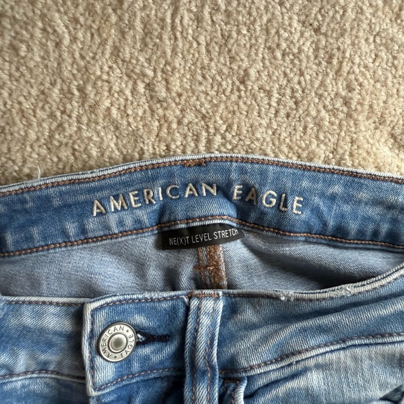 American Eagle Outfitters Ne(x)t Level Stretch Blue Jeans Vintage Distressed - Picture 3 of 4